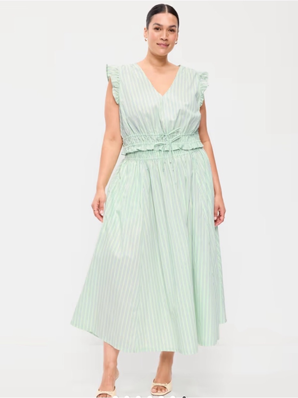 Old Navy 2 piece Mint Stripe V-Neck top and skirt